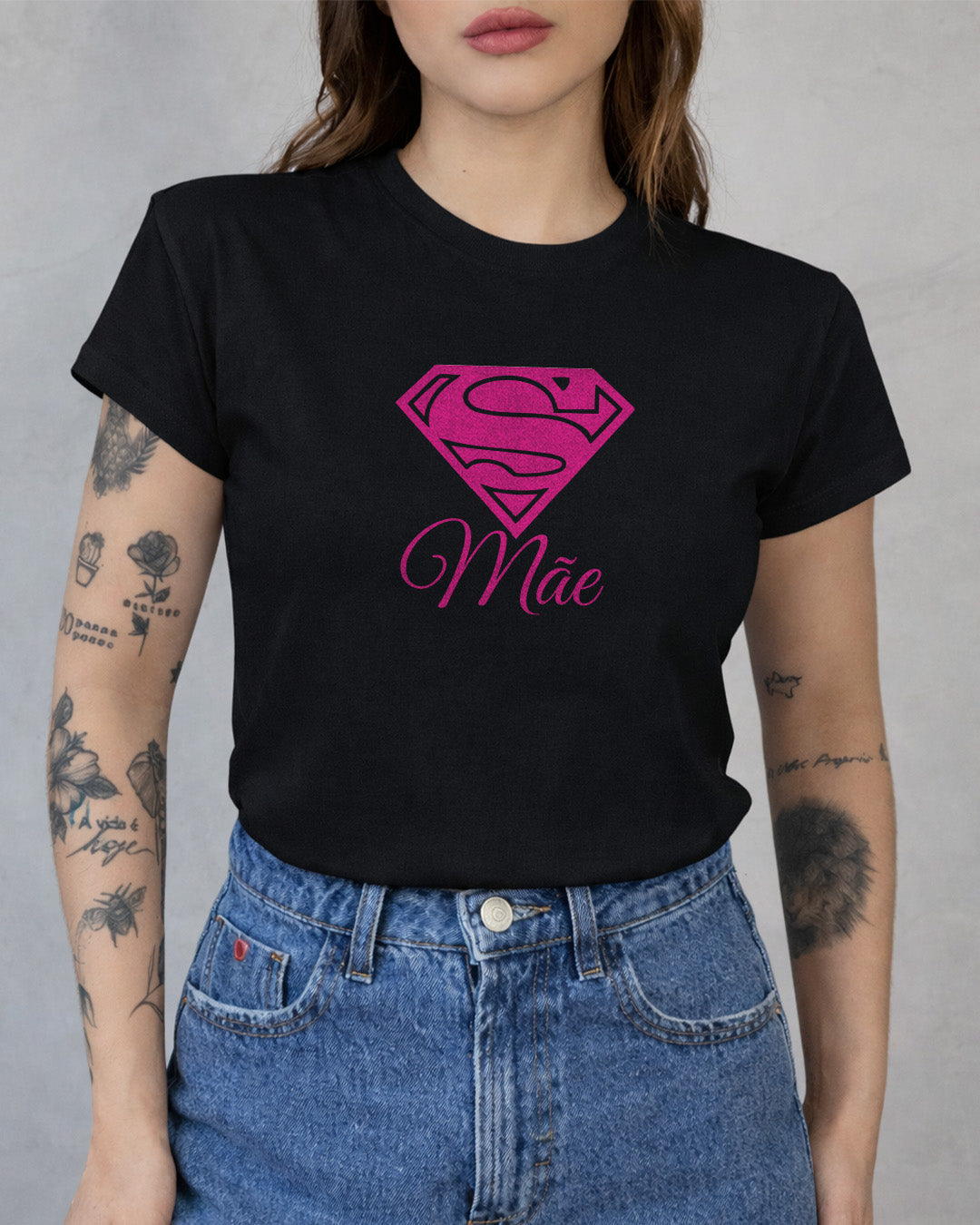 Camiseta Dia Das Mães Feminina "Mãe Estilo Heroína" 100% Algodão