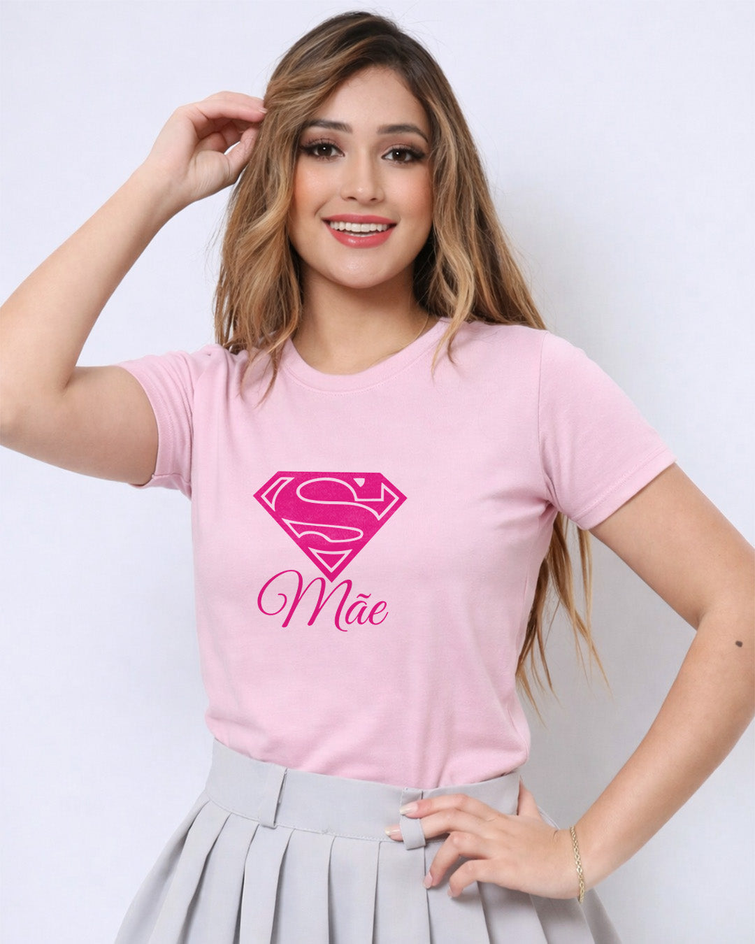 Camiseta Dia Das Mães Feminina "Mãe Estilo Heroína" 100% Algodão