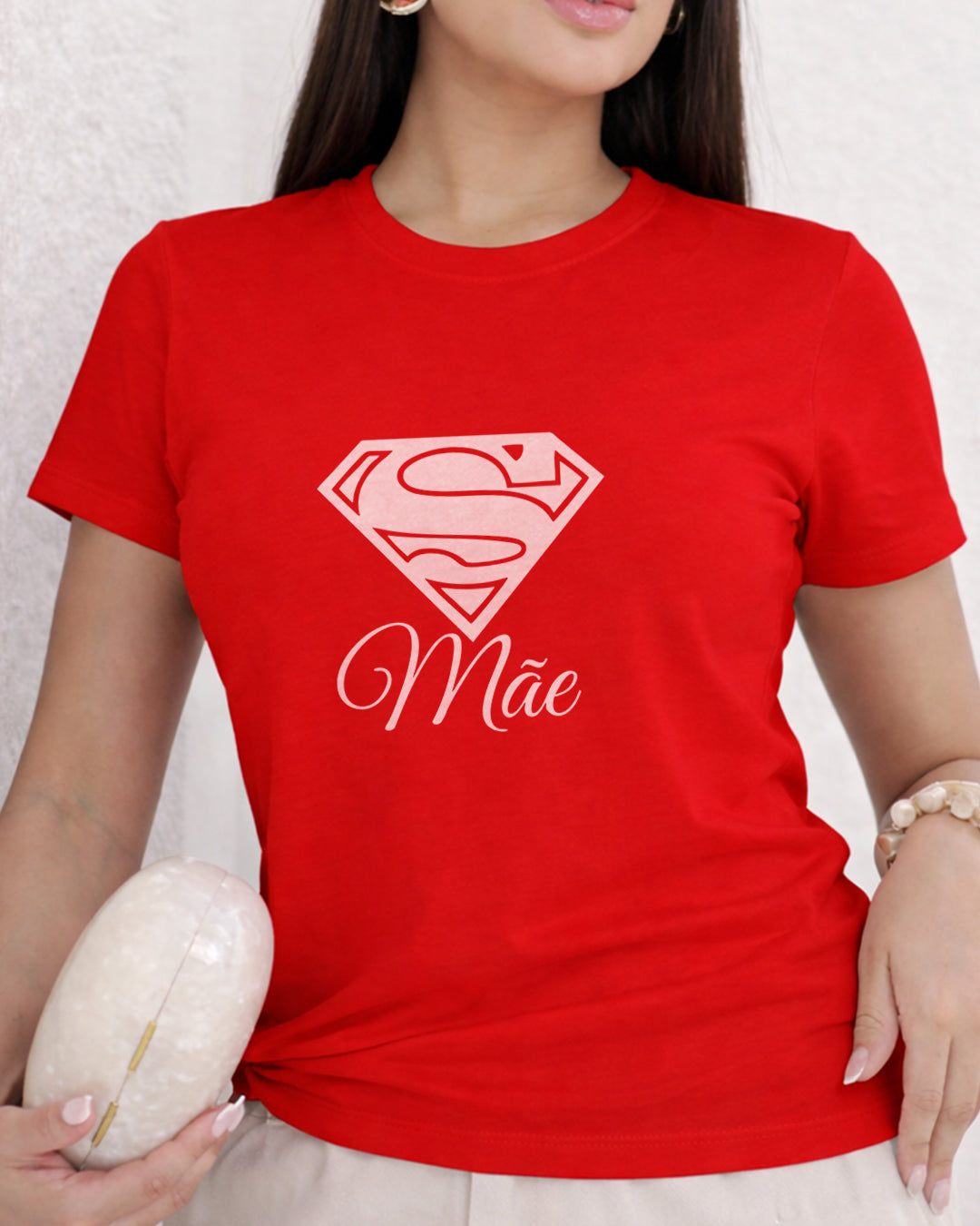 Camiseta Dia Das Mães Feminina "Mãe Estilo Heroína" 100% Algodão