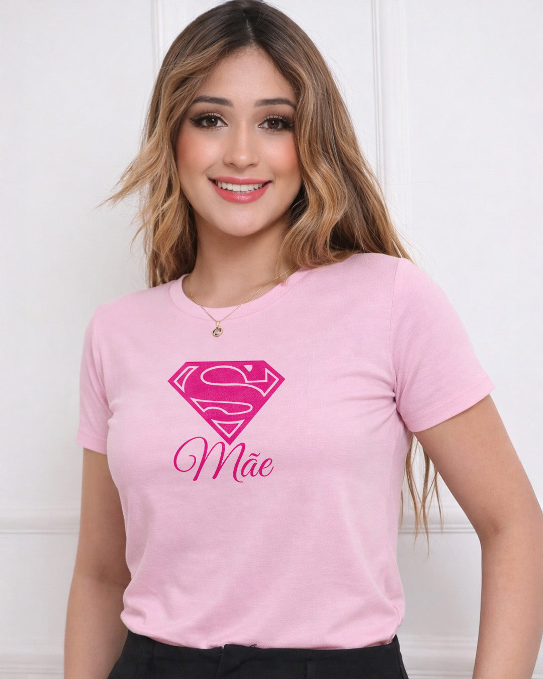 Camiseta Dia Das Mães Feminina "Mãe Estilo Heroína" 100% Algodão