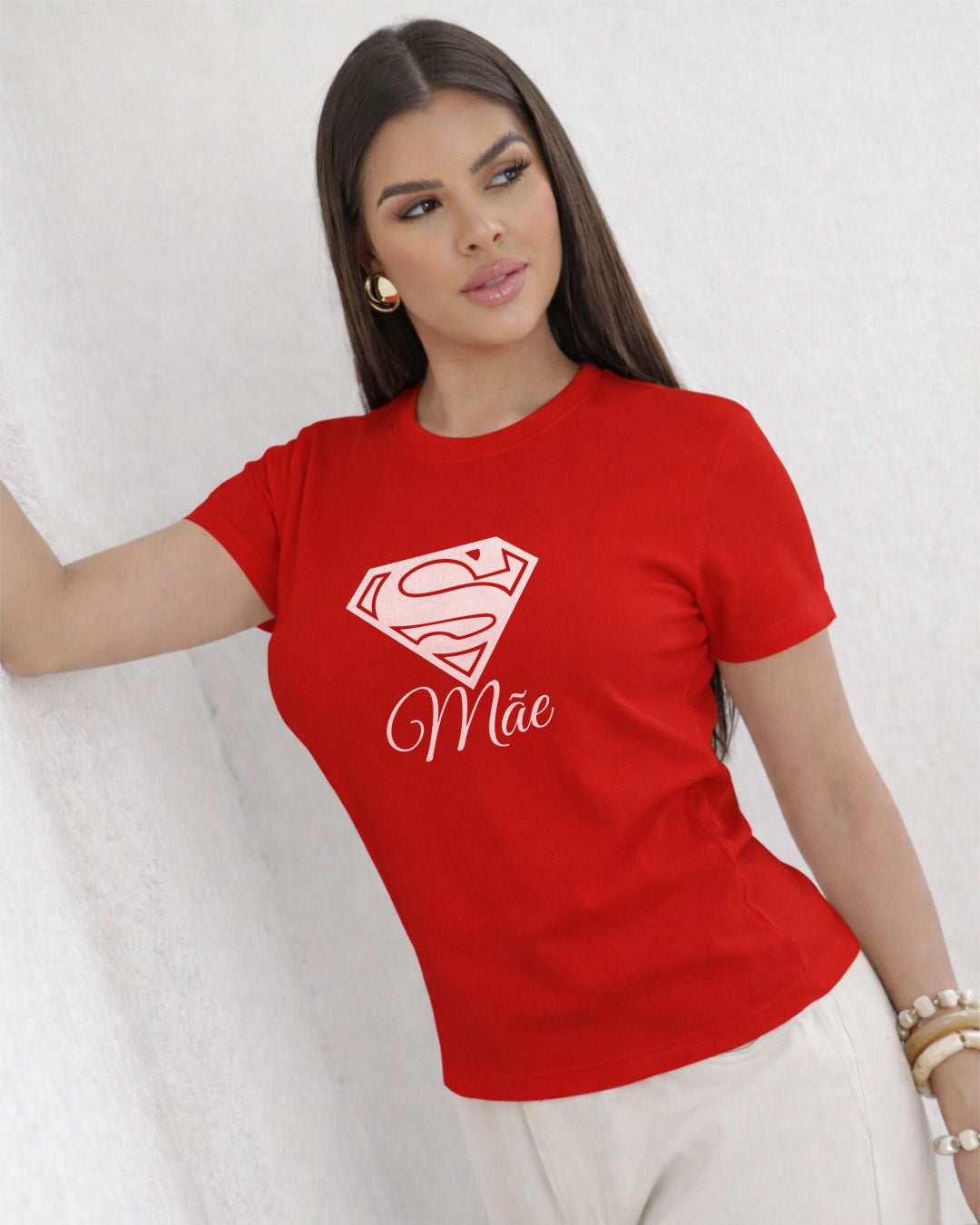 Camiseta Dia Das Mães Feminina "Mãe Estilo Heroína" 100% Algodão