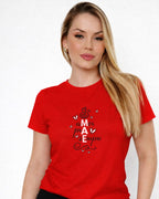 Camiseta Amor Pra Sempre Mãe Com Estampa De Corações