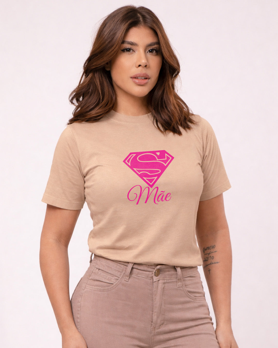 Camiseta Dia Das Mães Feminina "Mãe Estilo Heroína" 100% Algodão