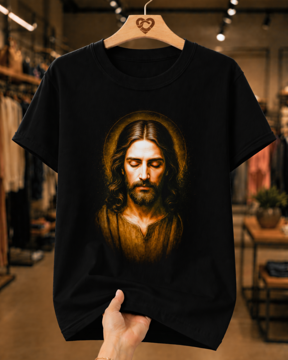 Camiseta Feminina Jesus Em Oração