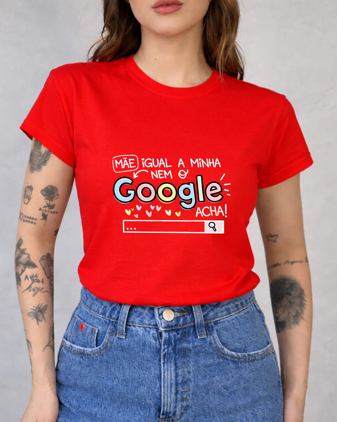Camiseta Feminina 100% Algodão "Mãe Igual A Minha" Dia Das Mães