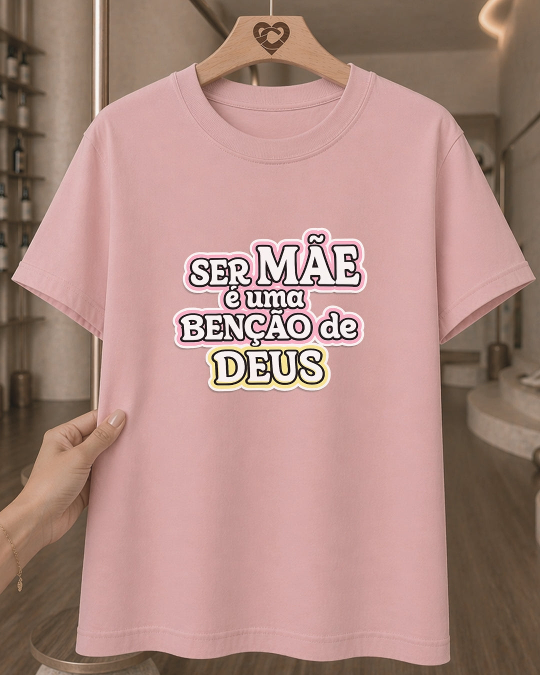 Camiseta Feminina Ser Mãe É Uma Bênção De Deus