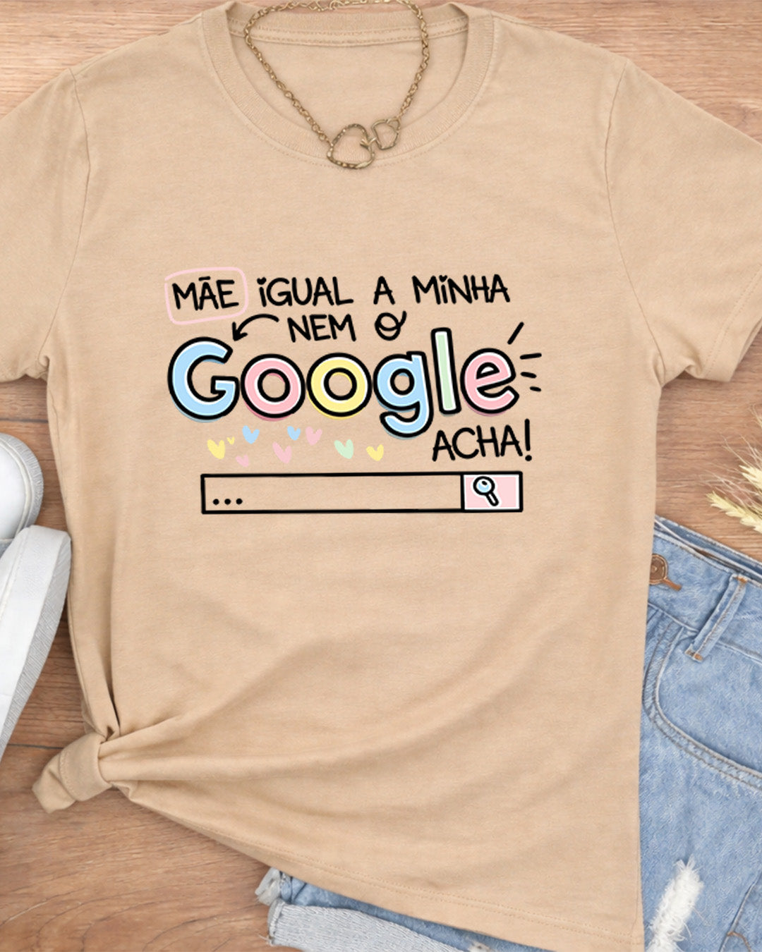 Camiseta Feminina 100% Algodão "Mãe Igual A Minha" Dia Das Mães