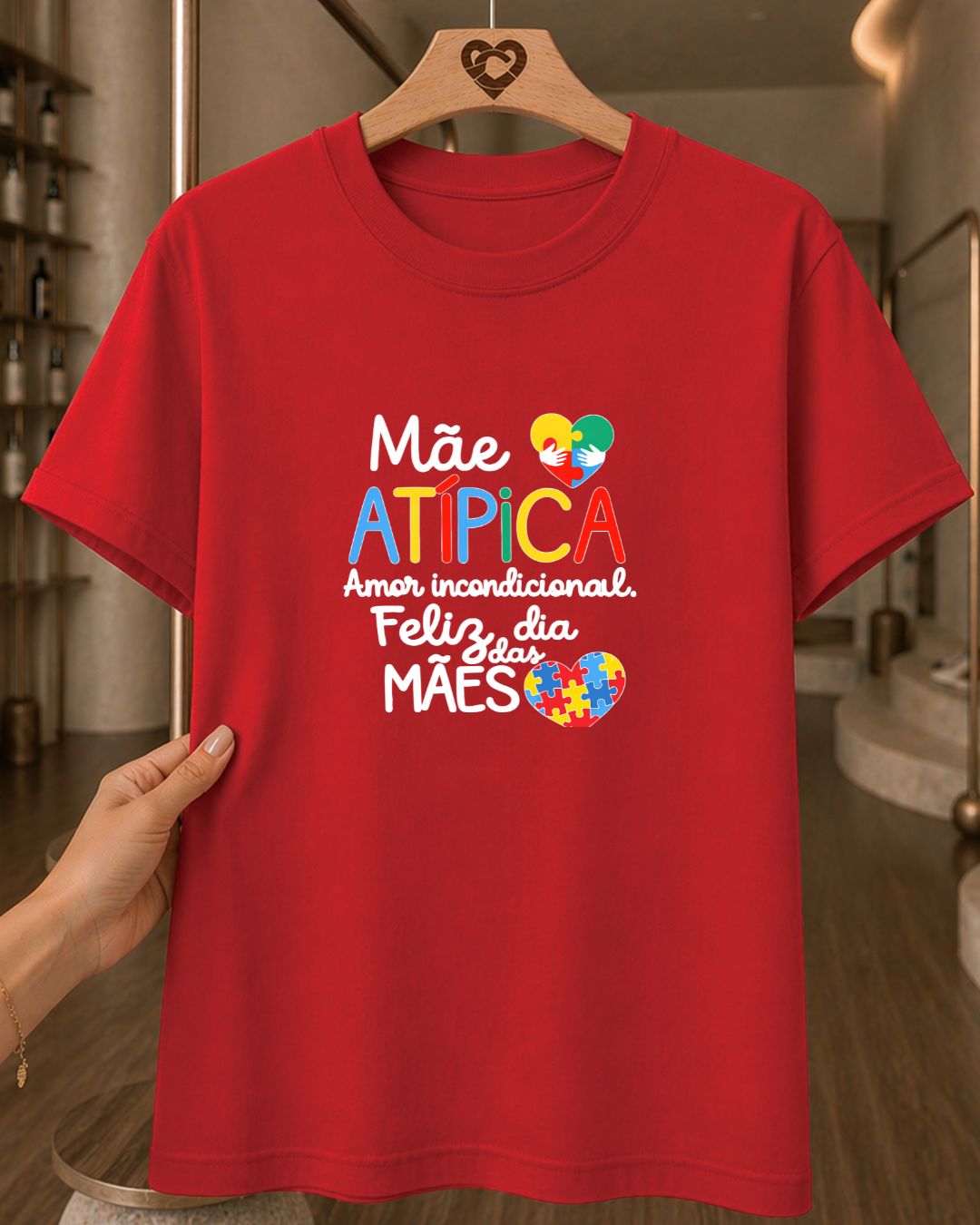 Camiseta Feminina 100% Algodão "Mãe Atípica" Dia Das Mães