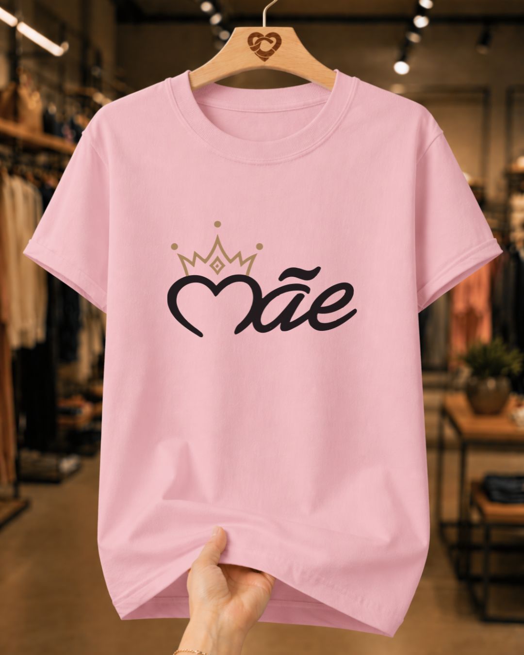 Camiseta Feminina Dia Das Mães "Mãe" 100% Algodão