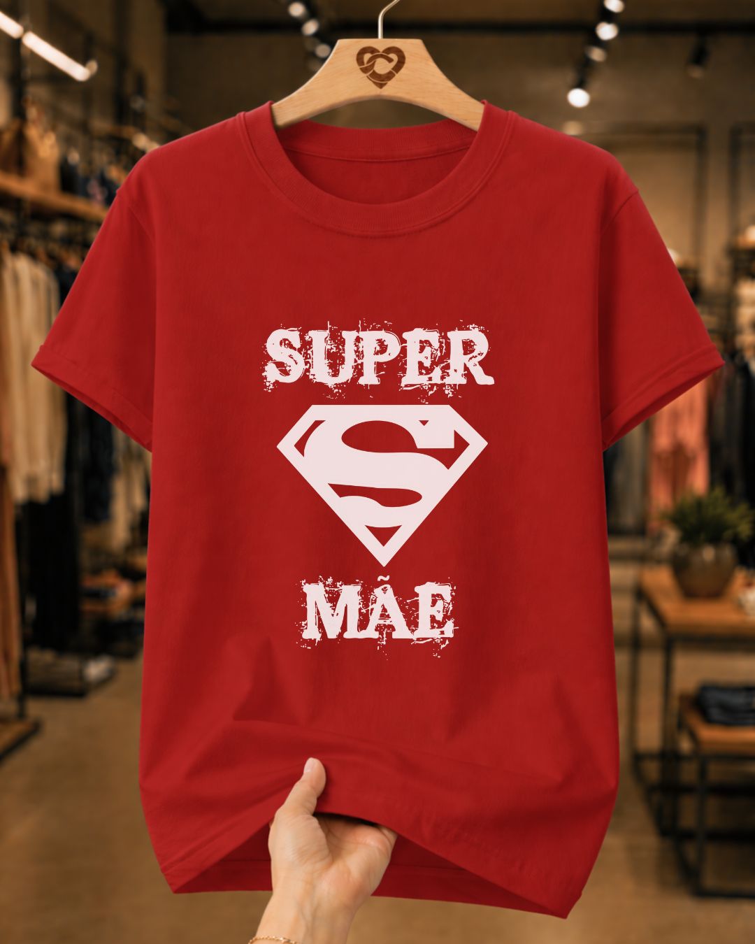 Camiseta Dia Das Mães Feminina "Super Mãe" 100% Algodão