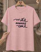 Camiseta Feminina "Mãe Amamos Você" 100% Algodão Dia Das Mães