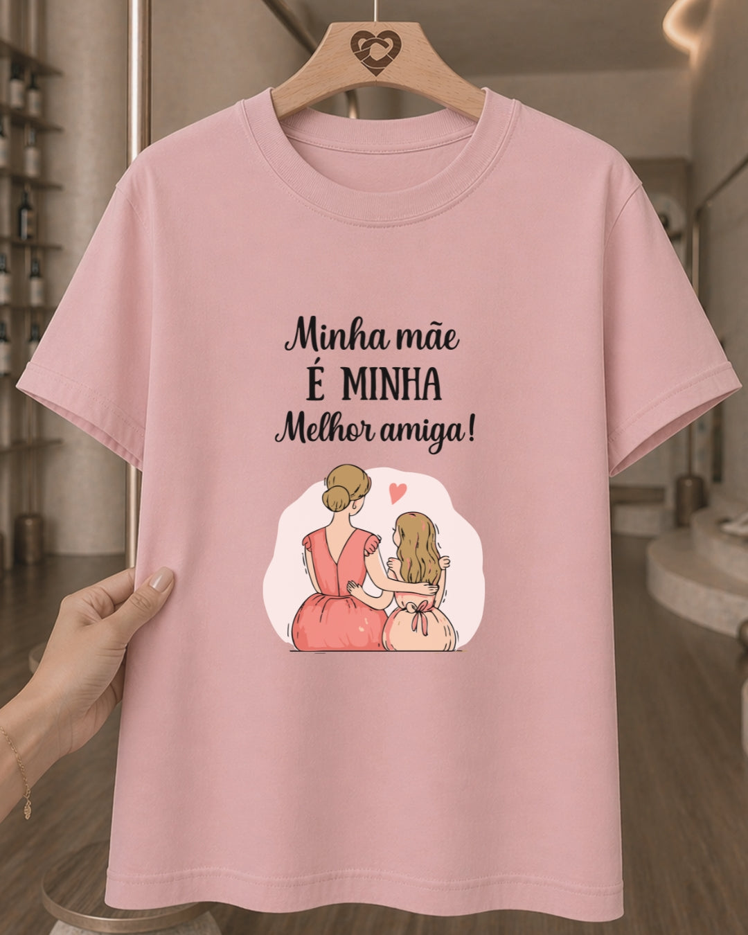 Camiseta Feminina 100% Algodão "Minha Mãe É" Dia Das Mães