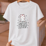 Camiseta Feminina Dia Das Mães "Mãe Super Gata" 100% Algodão