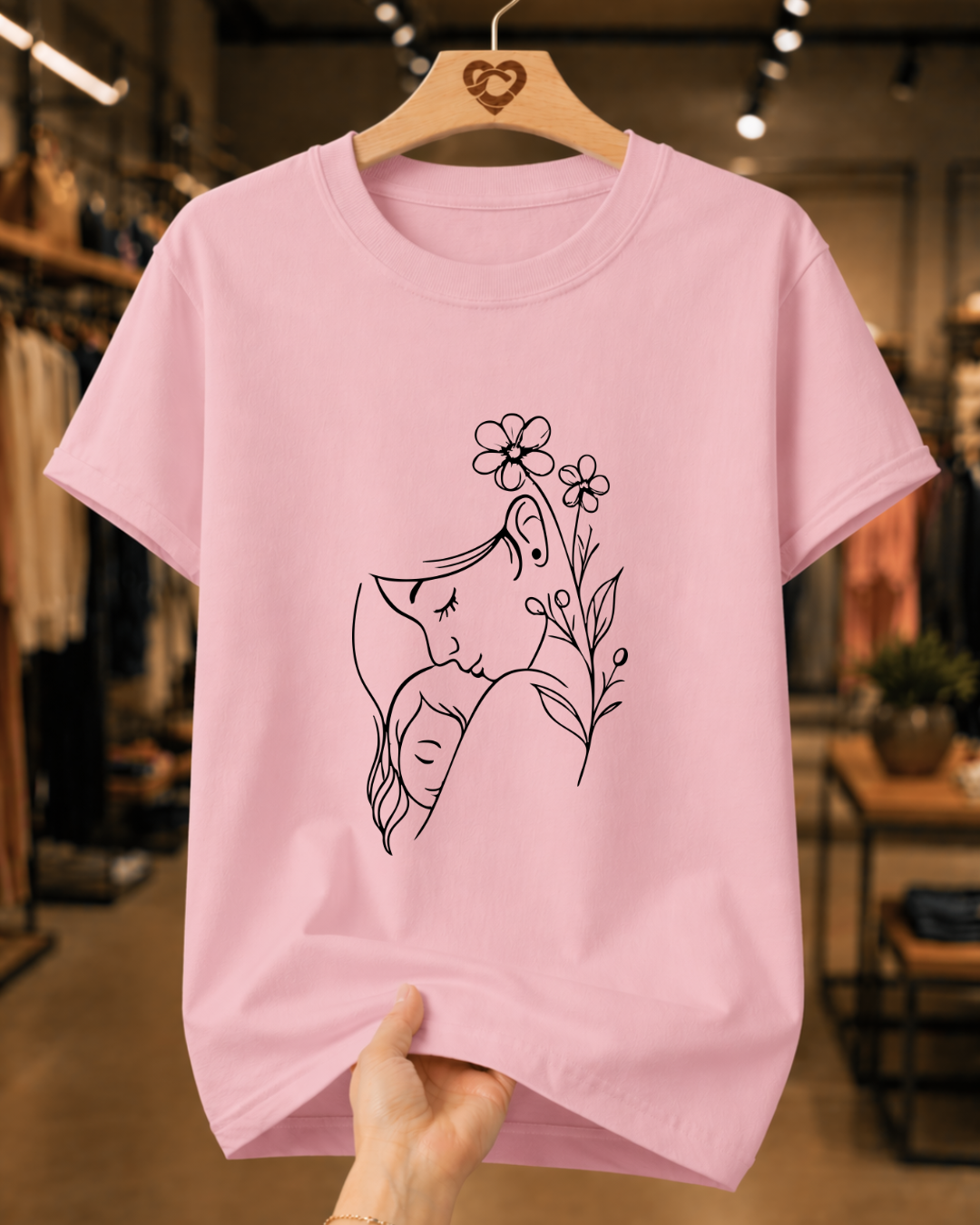 Camiseta Feminina 100% Algodão "Mãe E Filha Delicada" Dia Das Mães
