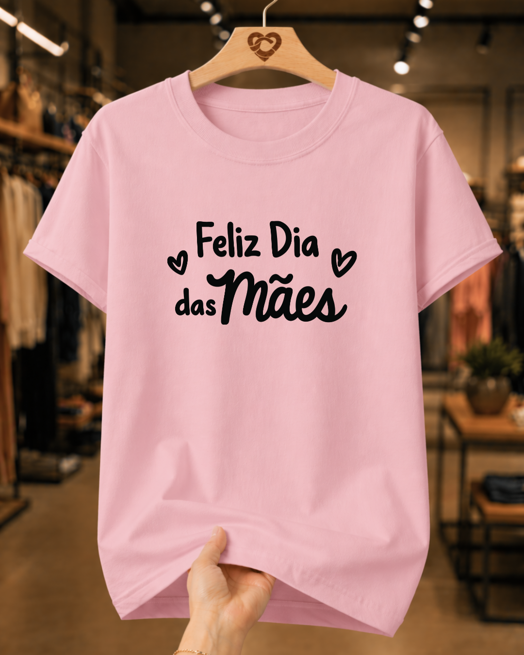 Camiseta Feminina 100% Algodão "Feliz Dia Das Mães Especial" Dia Das Mães