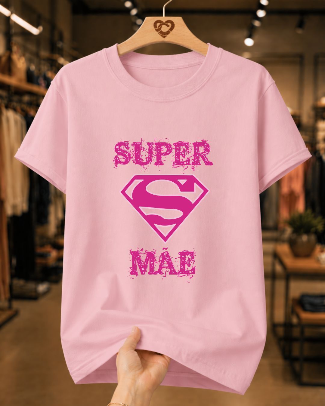 Camiseta Dia Das Mães Feminina "Super Mãe" 100% Algodão