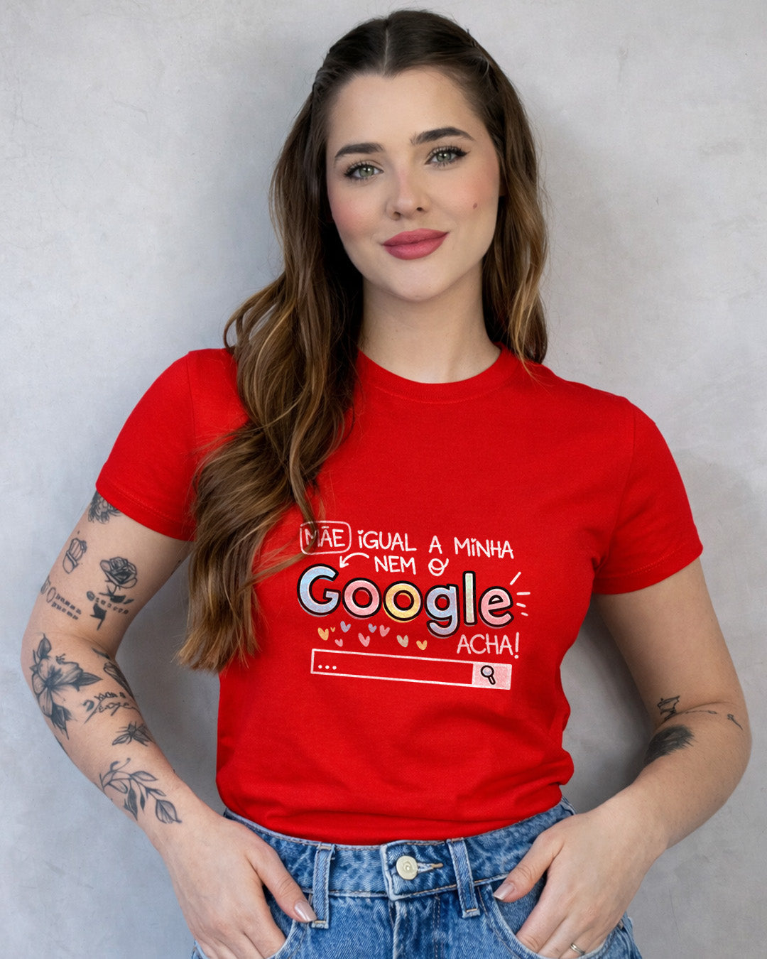 Camiseta Feminina 100% Algodão "Mãe Igual A Minha" Dia Das Mães
