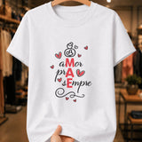Camiseta Dia Das Mães Feminina "Amor Pra Sempre" 100% Algodão