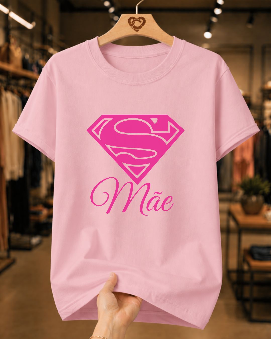 Camiseta Dia Das Mães Feminina "Mãe Estilo Heroína" 100% Algodão