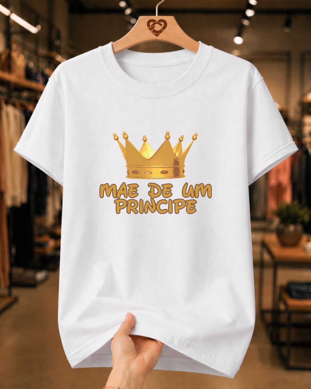 Camiseta Dia Das Mães Feminina "Mãe De Um Príncipe" 100% Algodão