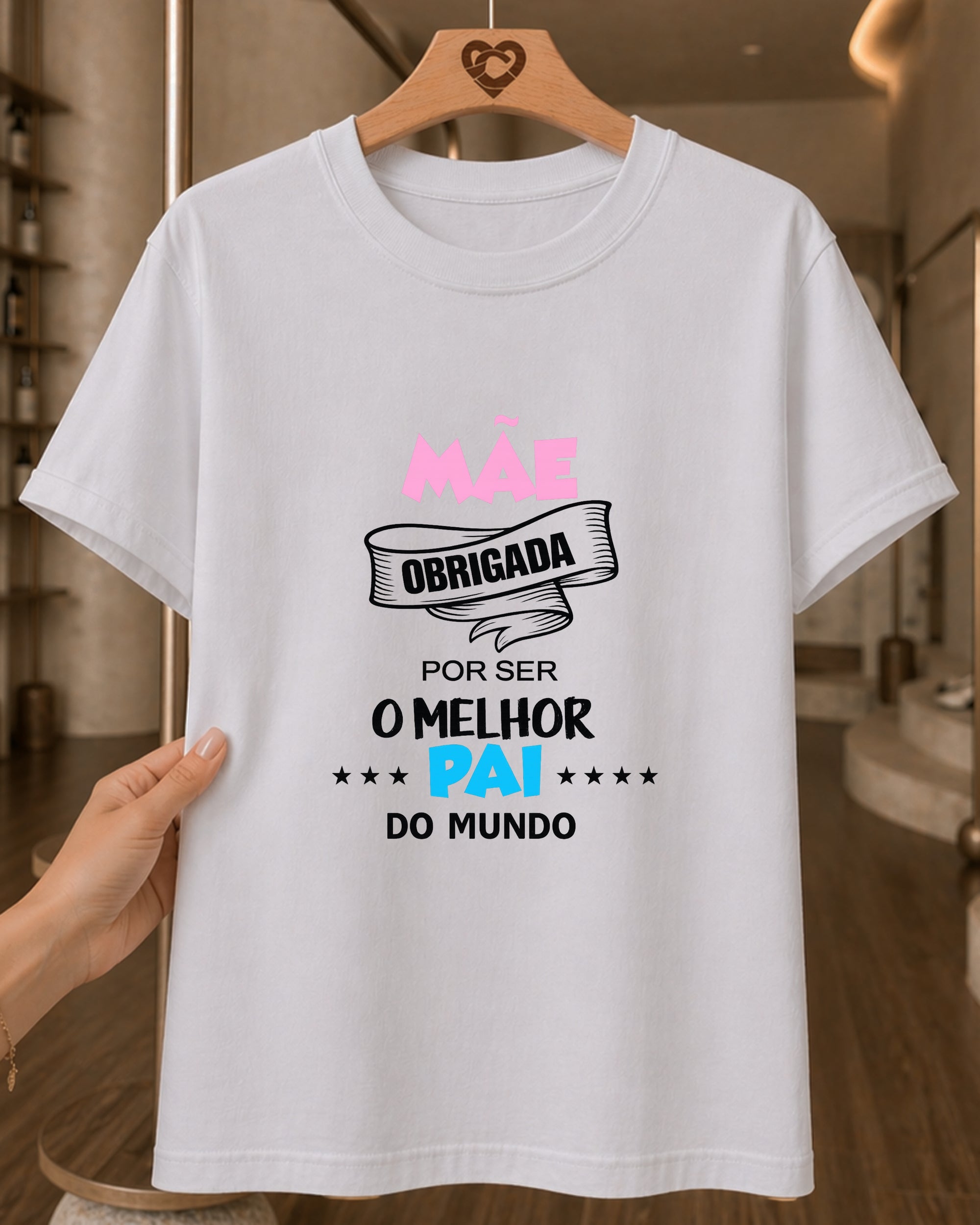 Camiseta Feminina 100% Algodão "Mãe Obrigada Por Ser A Melhor" Dia Das Mães