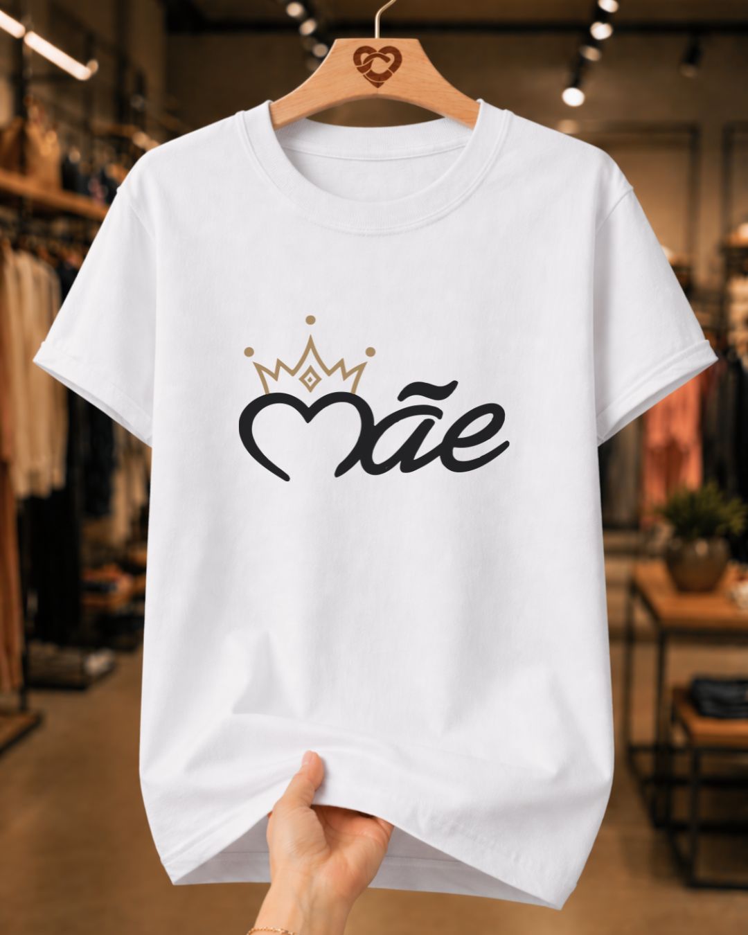 Camiseta Feminina Dia Das Mães "Mãe" 100% Algodão