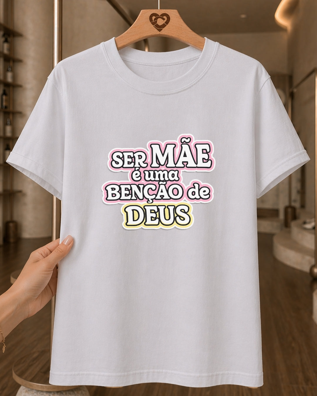 Camiseta Feminina Ser Mãe É Uma Bênção De Deus