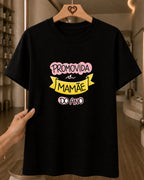 Camiseta Feminina 100% Algodão "Promovida A Mamãe Do" Feliz Dia Das Mães