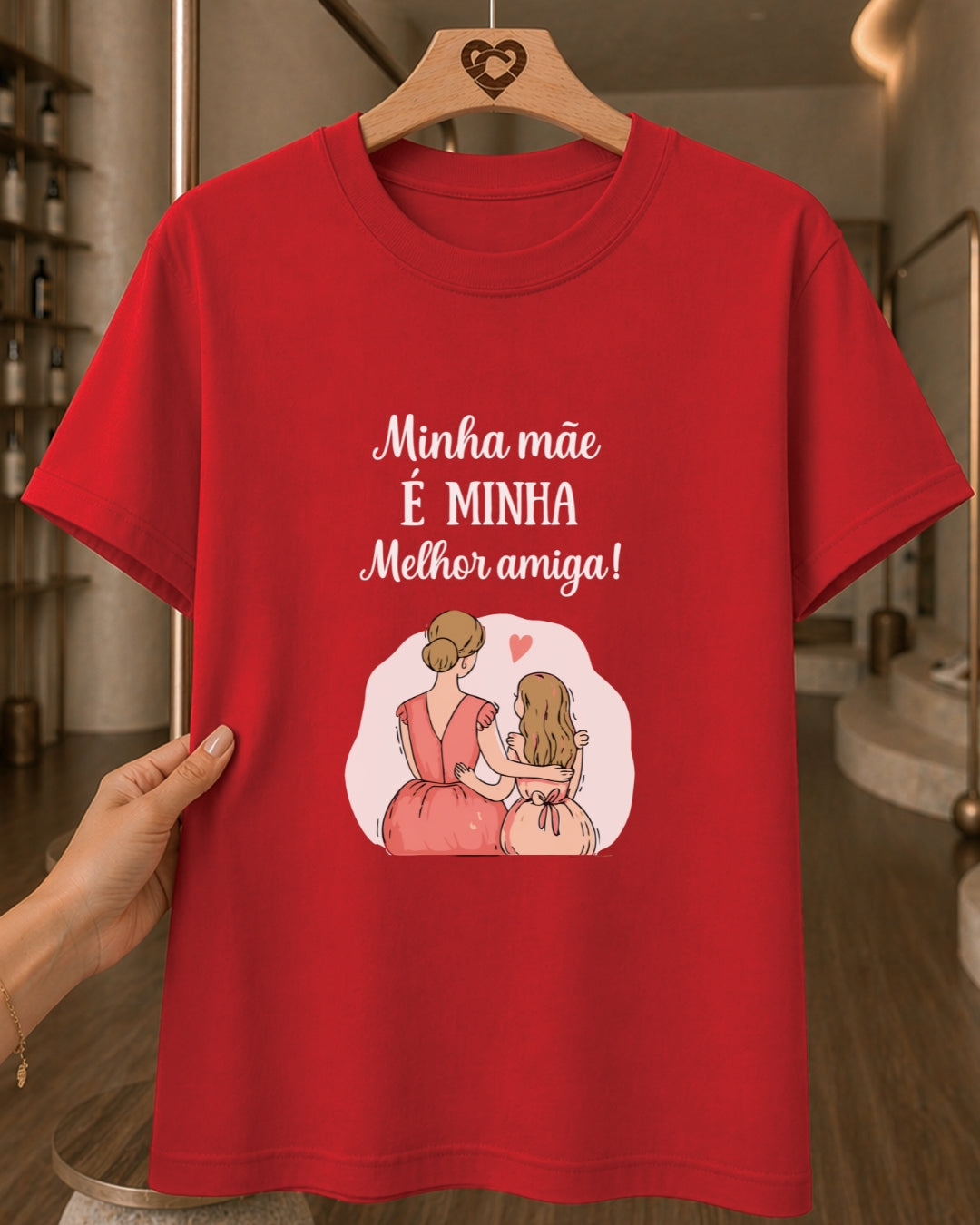 Camiseta Feminina 100% Algodão "Minha Mãe É" Dia Das Mães