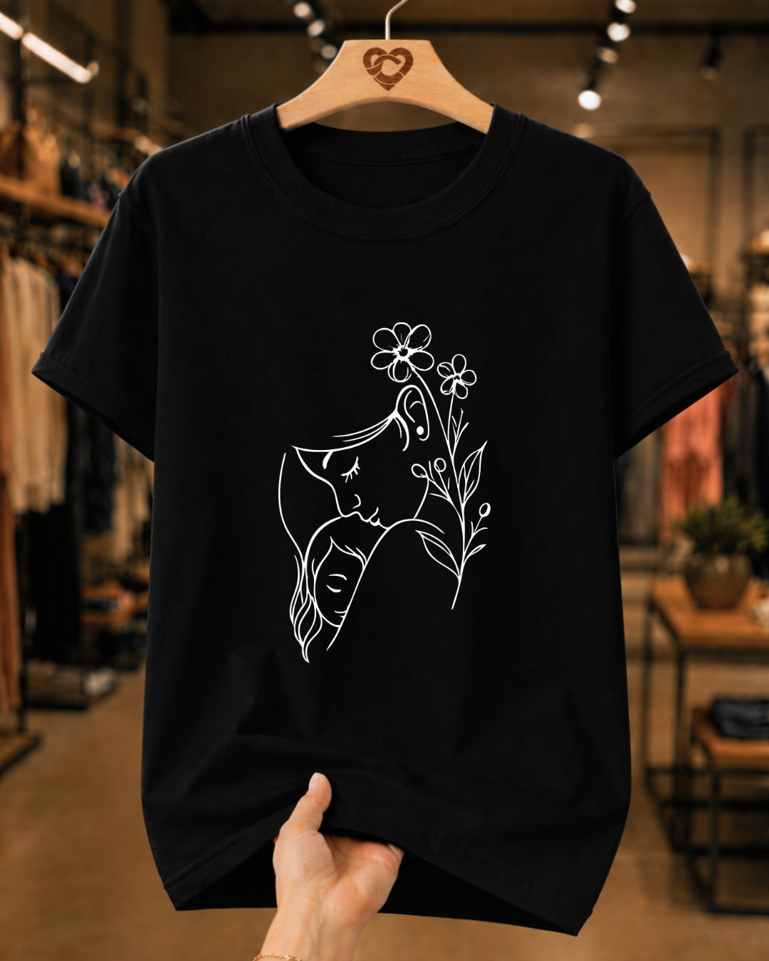 Camiseta Feminina 100% Algodão "Mãe E Filha Delicada" Dia Das Mães