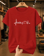 Camiseta Dia Das Mães Feminina "Mãe Com Batimento E Coração" 100% Algodão