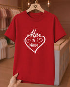 Camiseta Feminina 100% Algodão "Mãe Te Amo" Feliz Dia Das Mães