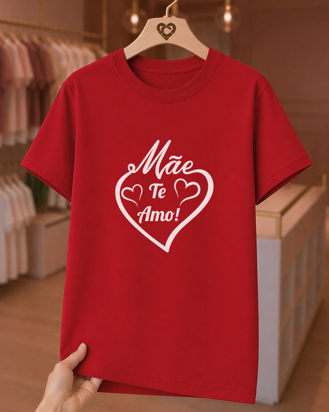 Camiseta Feminina 100% Algodão "Mãe Te Amo" Feliz Dia Das Mães