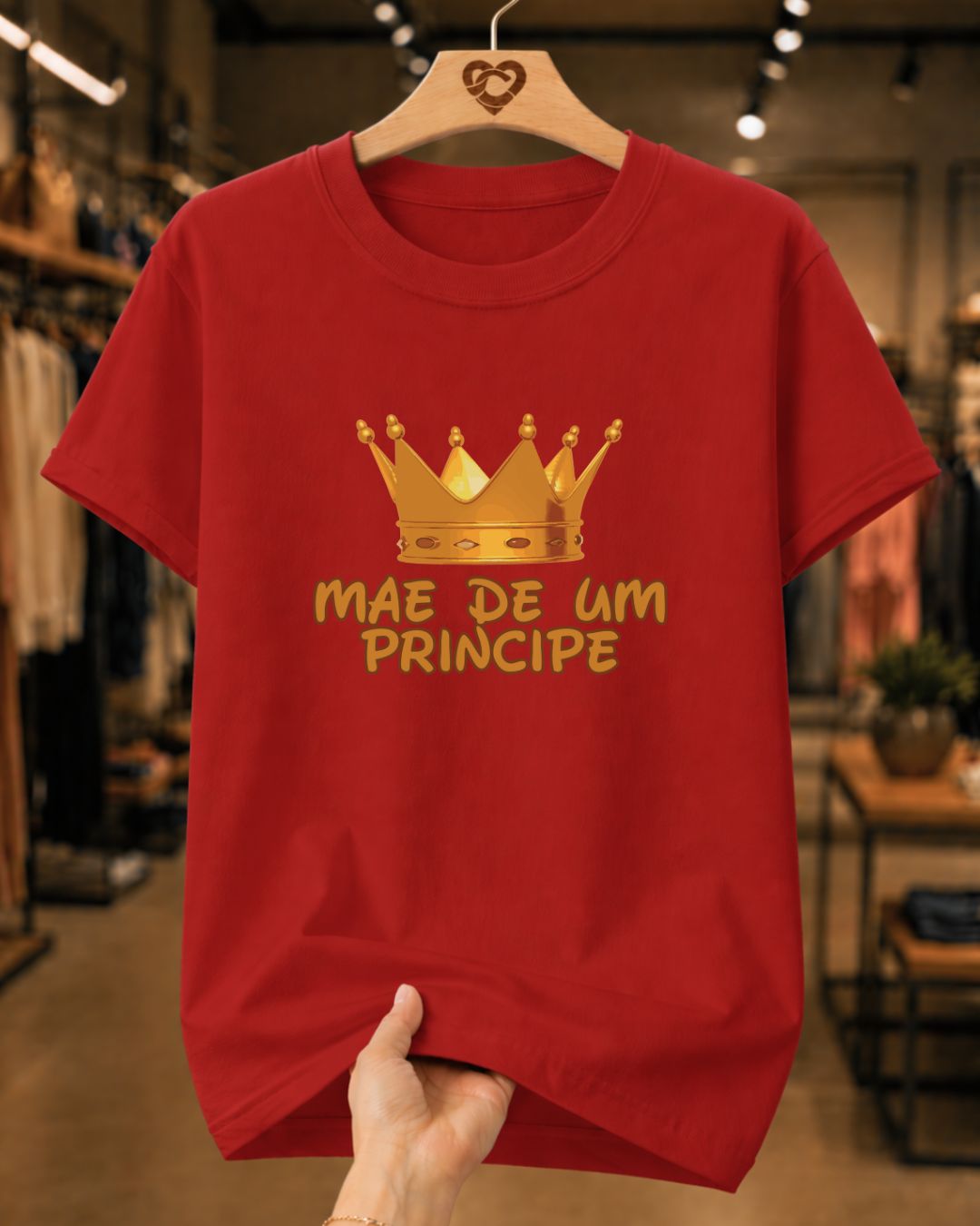 Camiseta Dia Das Mães Feminina "Mãe De Um Príncipe" 100% Algodão