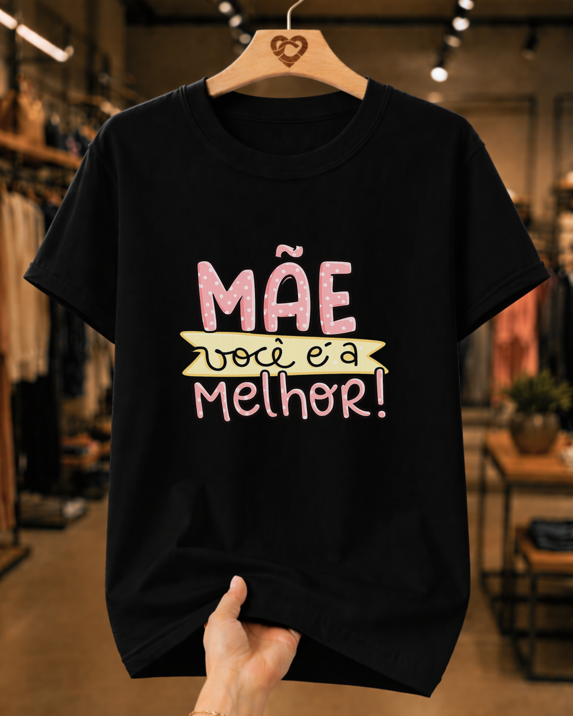 Camiseta Feminina 100% Algodão "Mãe Você É A Melhor" Dia Das Mãe