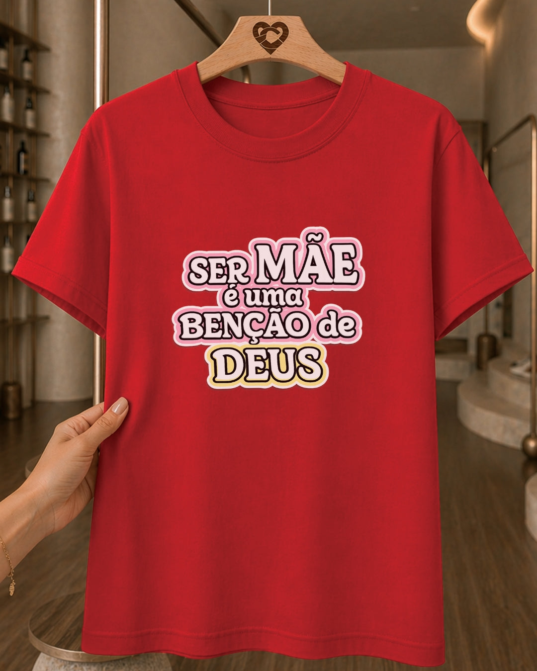 Camiseta Feminina Ser Mãe É Uma Bênção De Deus