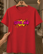 Camiseta 100% Algodão Feminina "Super Mãe" Dia Das Mães