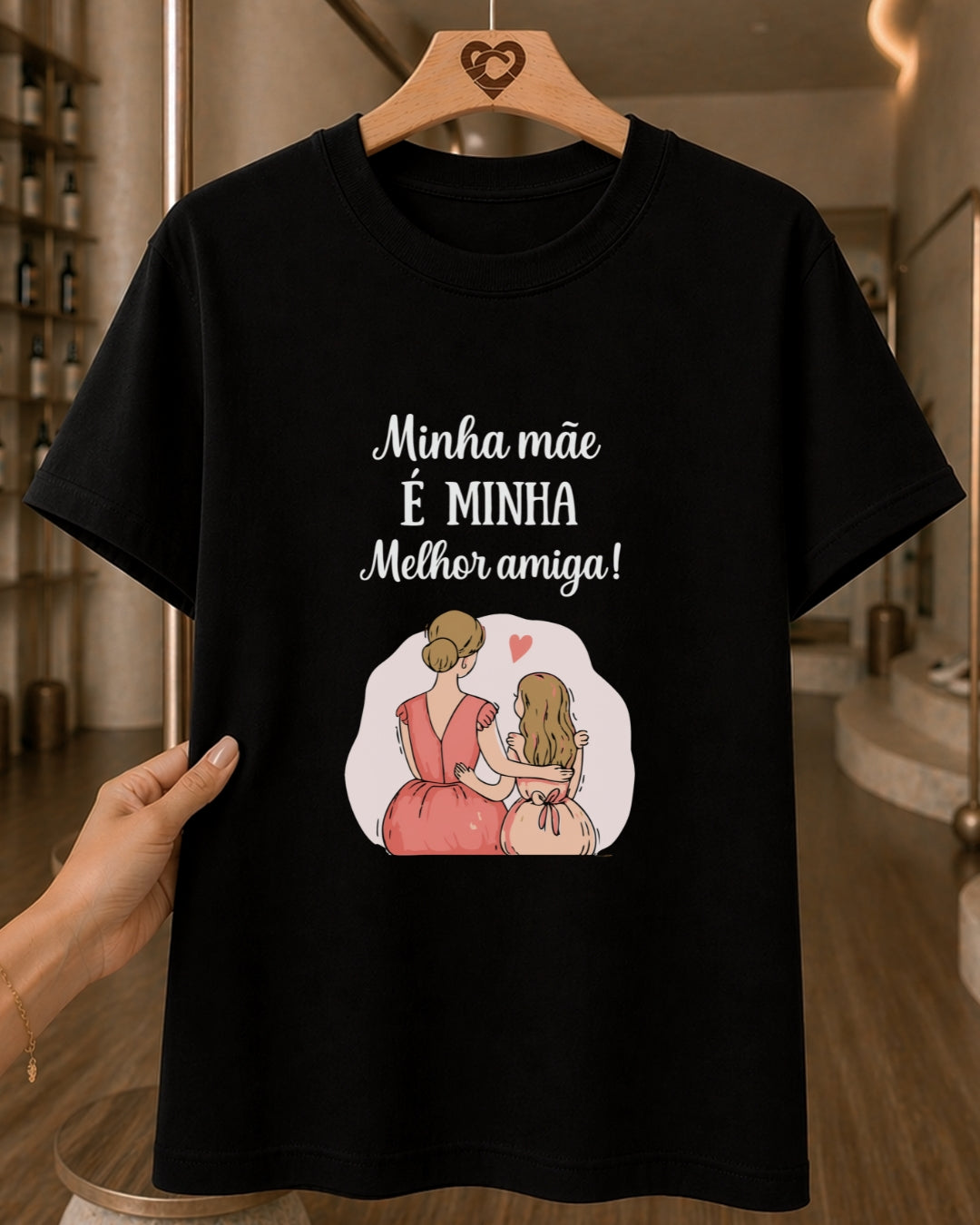 Camiseta Feminina 100% Algodão "Minha Mãe É" Dia Das Mães