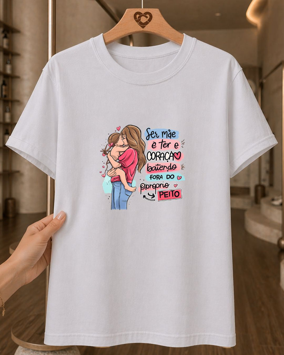 Camiseta Feminina 100% Algodão "Ser Mãe É Amor Infinito" Dia Das Mães