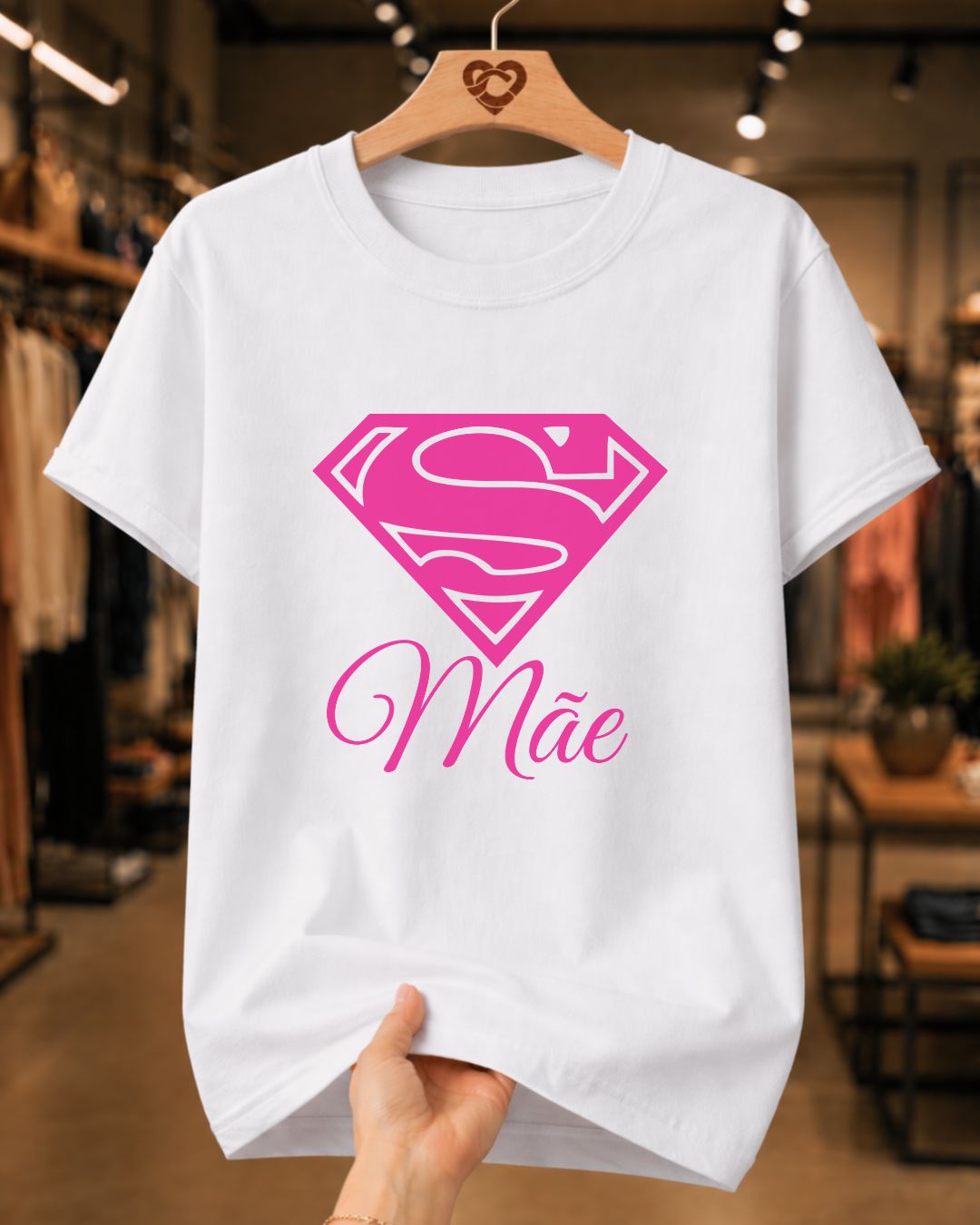 Camiseta Dia Das Mães Feminina "Mãe Estilo Heroína" 100% Algodão