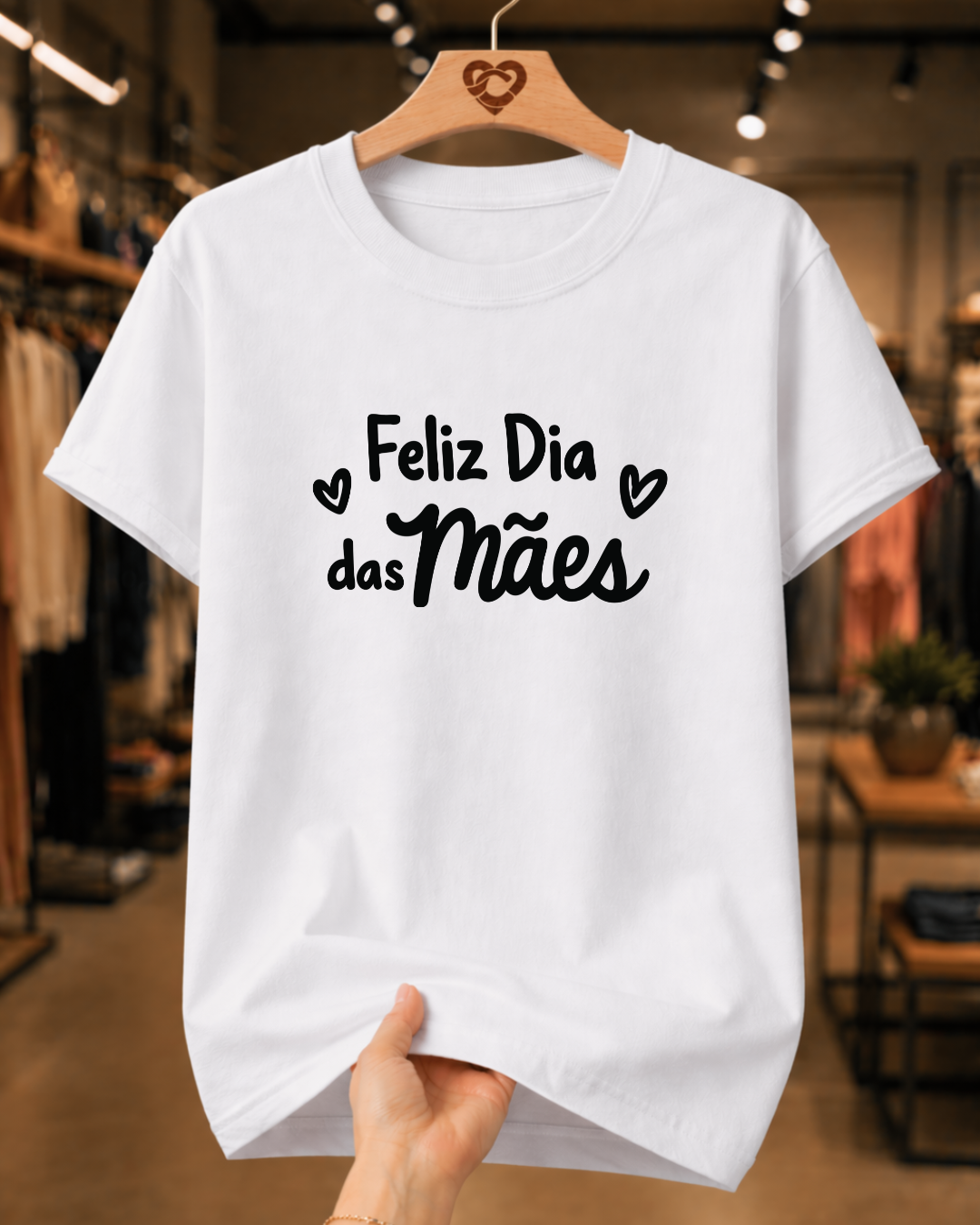 Camiseta Feminina 100% Algodão "Feliz Dia Das Mães Especial" Dia Das Mães