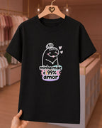 Camiseta Feminina "Minha Mãe É 99%" 100% Algodão Feliz Dia Das Mães