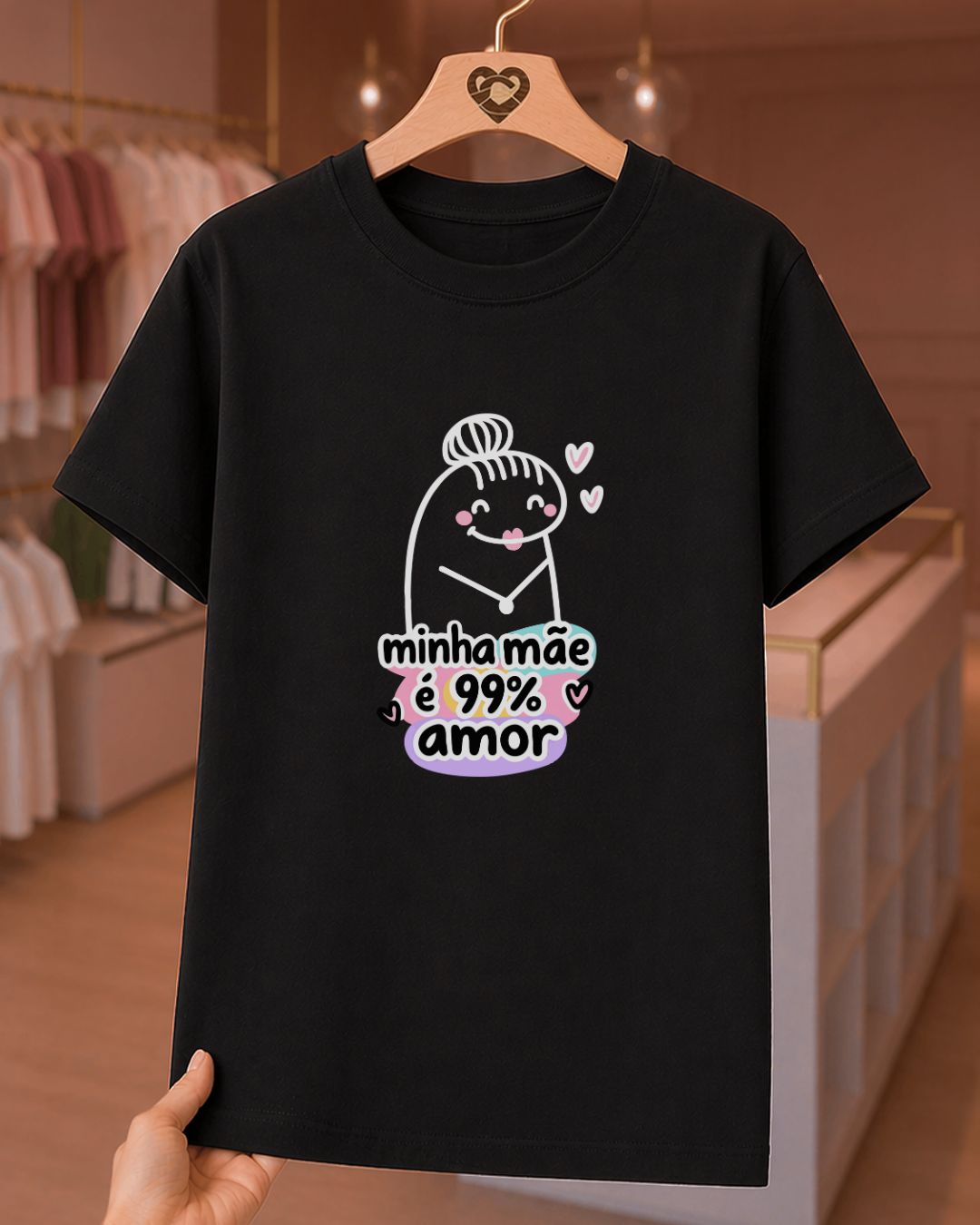 Camiseta Feminina "Minha Mãe É 99%" 100% Algodão Feliz Dia Das Mães