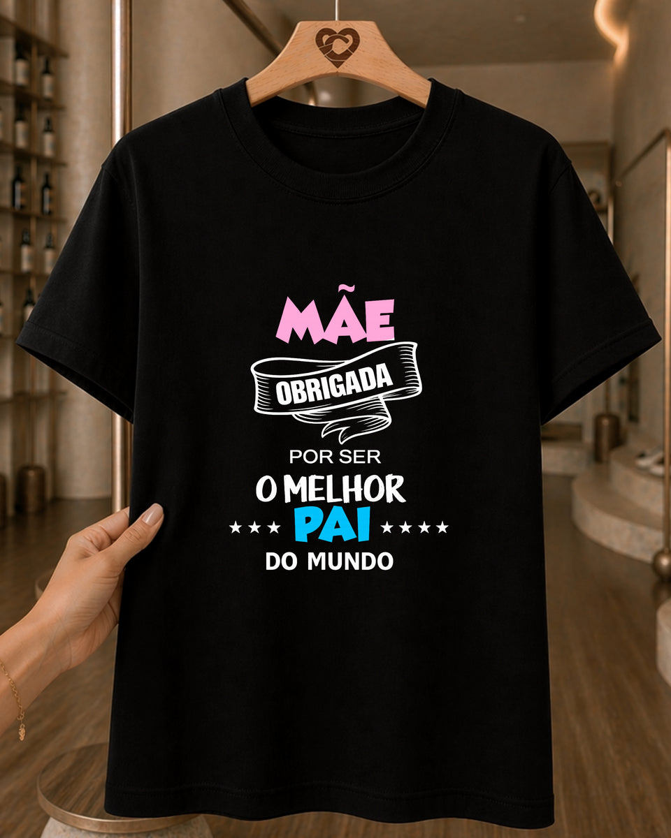 Camiseta Feminina 100% Algodão "Mãe Obrigada Por Ser A Melhor" Dia Das Mães