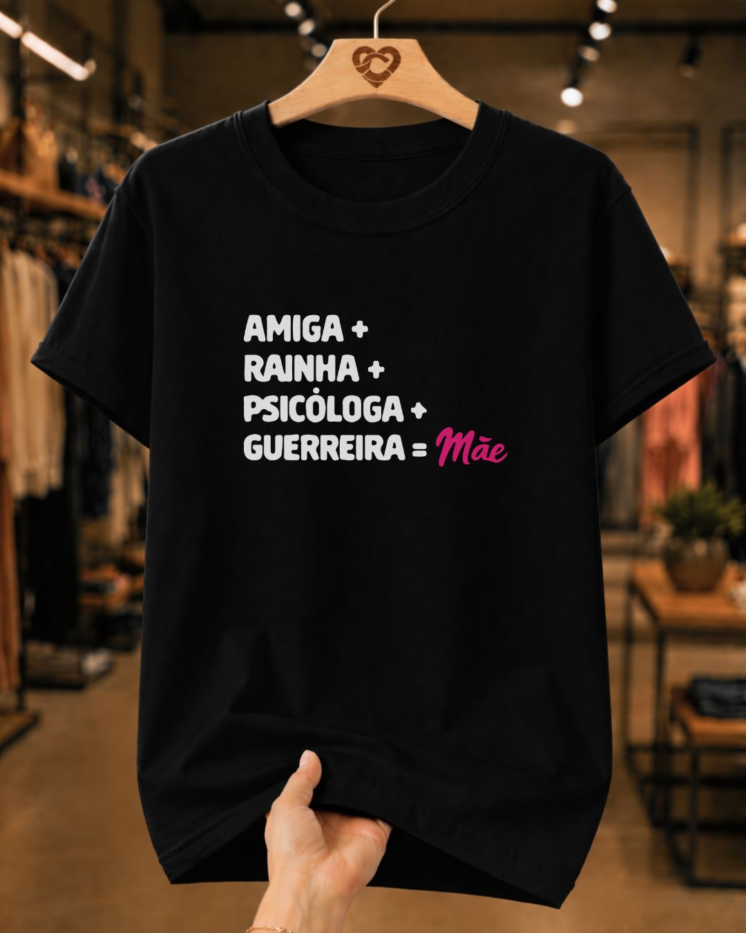 Camiseta Dia Das Mães Feminina "Amiga Rainha Psicóloga Guerreira" 100% Algodão