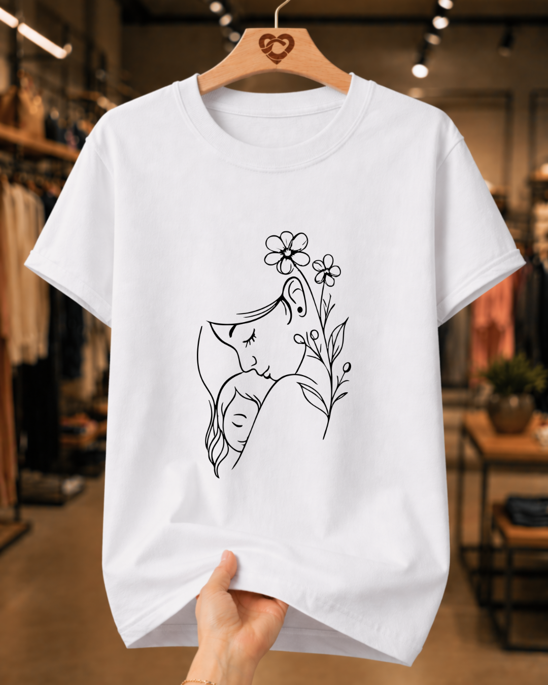 Camiseta Feminina 100% Algodão "Mãe E Filha Delicada" Dia Das Mães