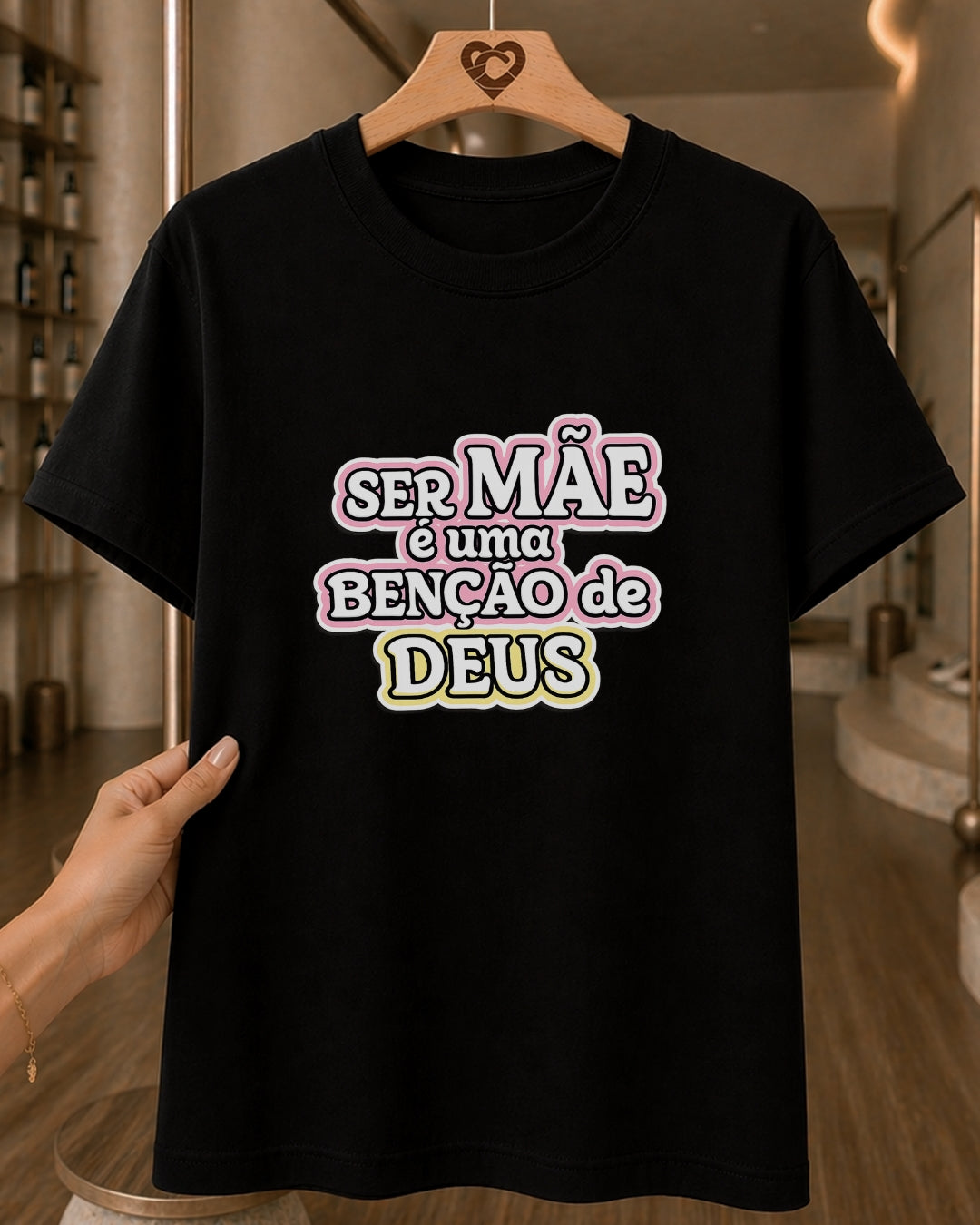 Camiseta Feminina Ser Mãe É Uma Bênção De Deus