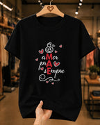 Camiseta Dia Das Mães Feminina "Amor Pra Sempre" 100% Algodão
