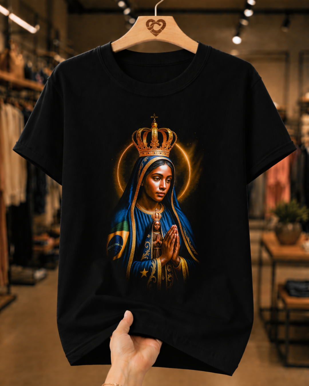 Camiseta Feminina Nossa Senhora Aparecida Orante