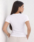 Camiseta 100% Algodão Feminina "Mãe Meu Maior Exemplo" Feliz Dia Das Mães